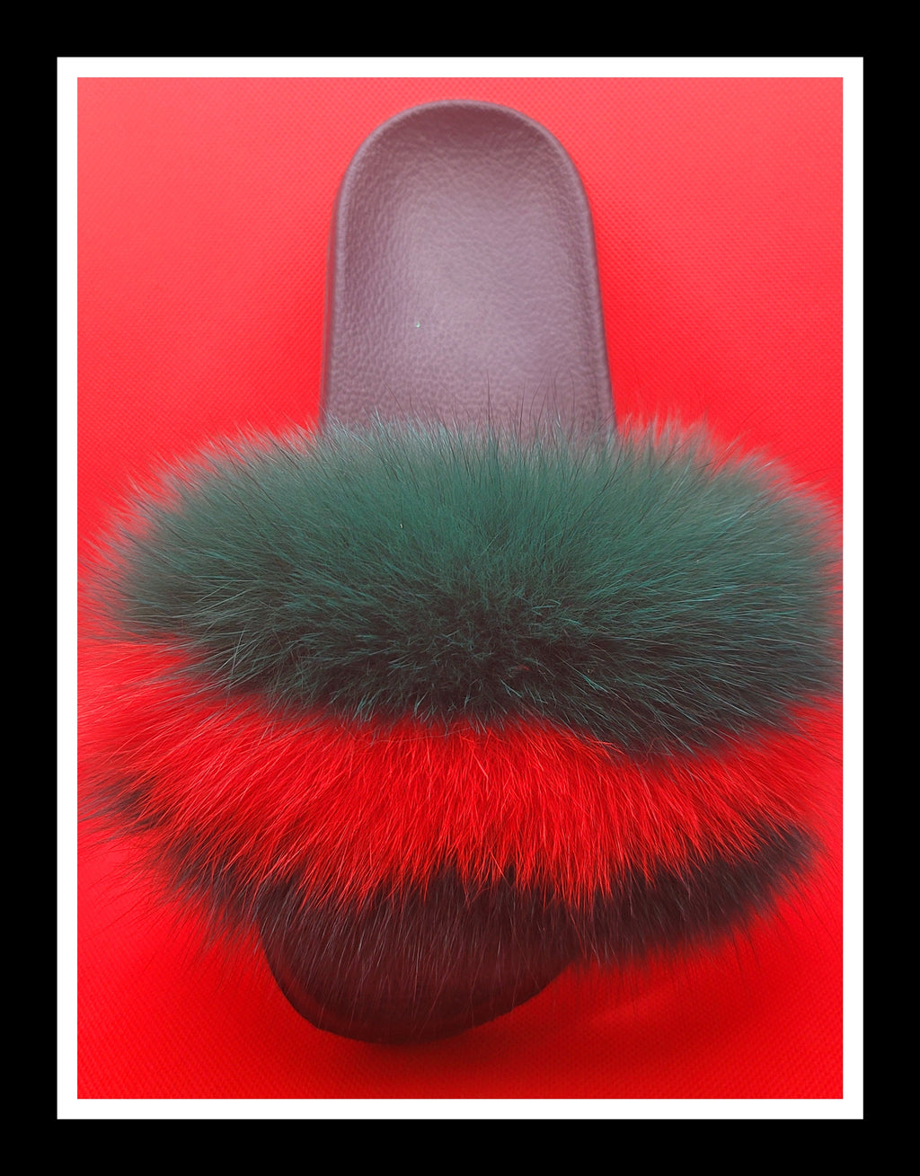 Gucci inspired (REAL) faux fur slides